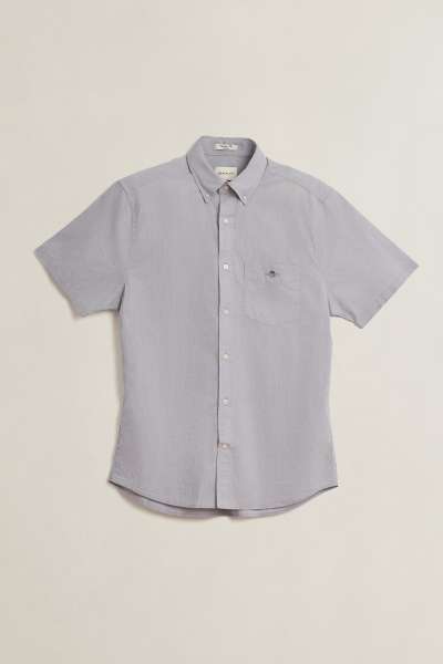 ING GANT REG CLASSIC POPLIN SS SHIRT LIGHT PUTTY