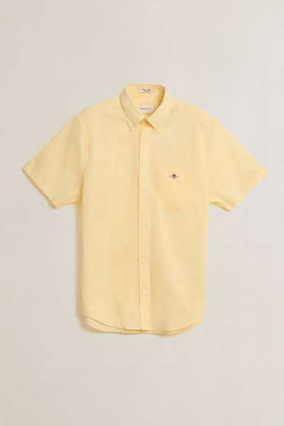 ING GANT REG CLASSIC POPLIN SS SHIRT VANILLA YELLOW