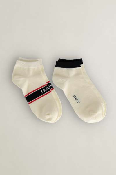 ZOKNI GANT ANKLE SOCKS 2-PACK EGGSHELL