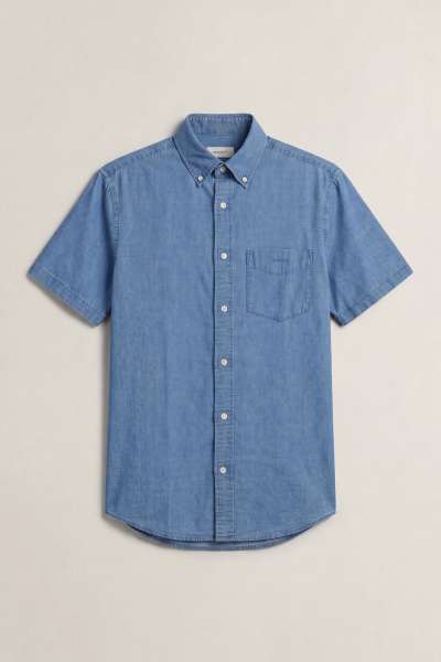 ING GANT REG COTTON/LINEN INDIGO  HIRT EMI LIGHT BLUE