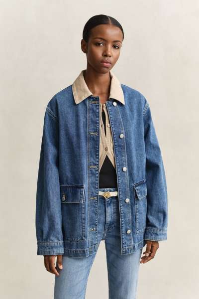 DZSEKI GANT DENIM SPRING DECKER JACKET MID BLUE