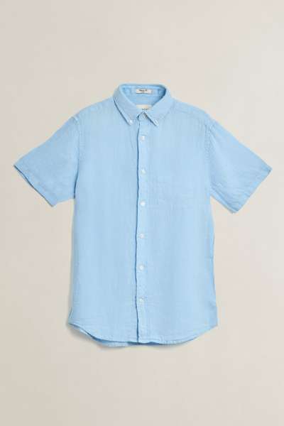 ING GANT REG GMNT DYED LINEN  HIRT KY BLUE