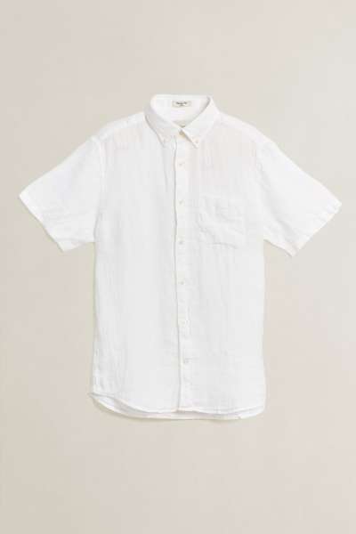 ING GANT REG GMNT DYED LINEN  HIRT WHITE