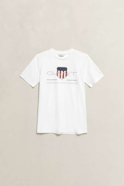 PÓLÓ GANT ARCHIVE SHIELD SS T-SHIRT WHITE