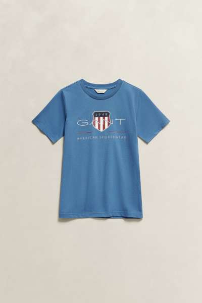 PÓLÓ GANT ARCHIVE SHIELD SS T-SHIRT SALTY SEA