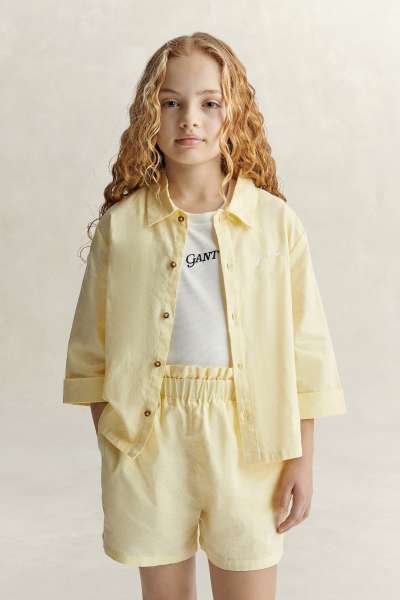 ING GANT RELAXED OVERSHIRT VANILLA YELLOW