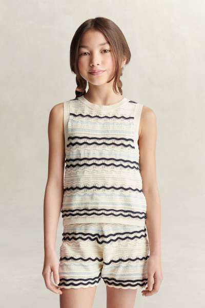 MELLÉNY GANT KNITTED VEST TOP CREAM