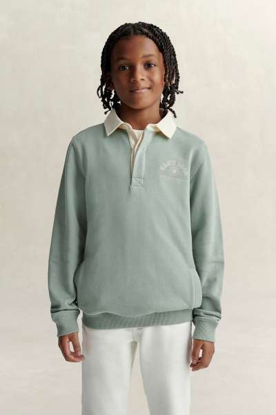 PÓLÓ GANT AMERICAN SPORTSWEAR RUGBY POLO SHIRT CERAMIC GREY
