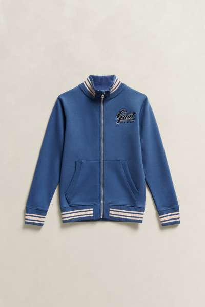 MELEGÍTŐFELSŐ GANT NEW HAVEN TRACK JACKET VINTAGE BLUE