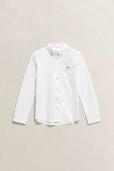 ING GANT SHIELD POPLIN SHIRT WHITE