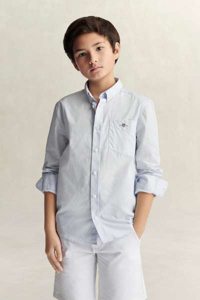 ING GANT SHIELD POPLIN SHIRT LIGHT BLUE