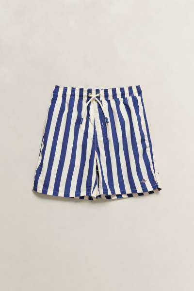 FÜRDŐRUHA GANT BLOCK STRIPE SWIMSHORT VINTAGE BLUE