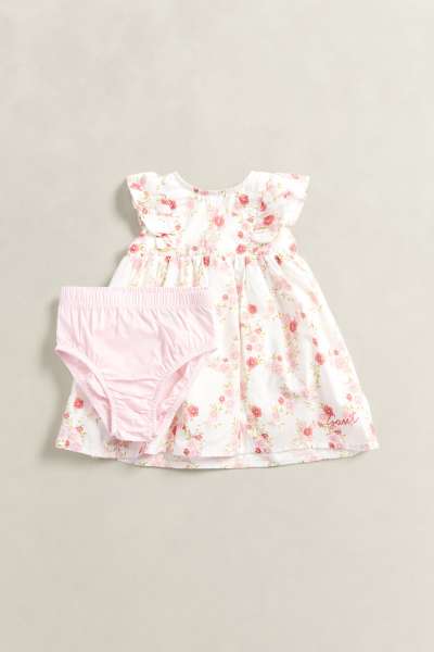 GYEREK SZETT GANT FLORAL DRESS AND BLOOMER SET WHITE