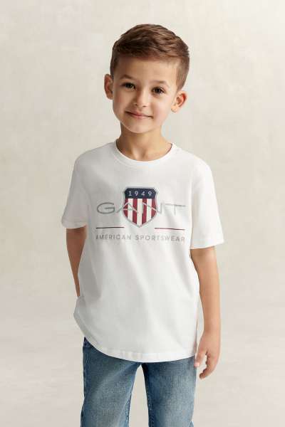 PÓLÓ GANT ARCHIVE SHIELD SS T-SHIRT WHITE