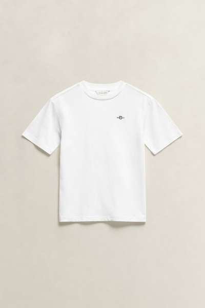 PÓLÓ GANT SHIELD SS SLUB T-SHIRT WHITE