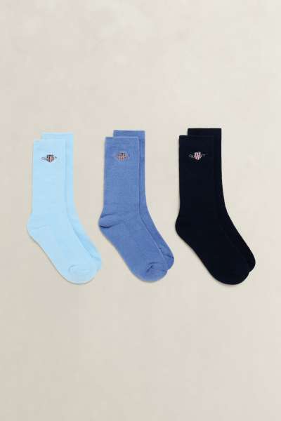 ZOKNI GANT SHIELD 3 PACK SOCKS EVENING BLUE
