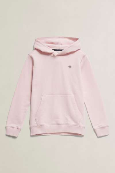 MELEGÍTŐFELSŐ GANT SHIELD HOODIE LIGHT PINK