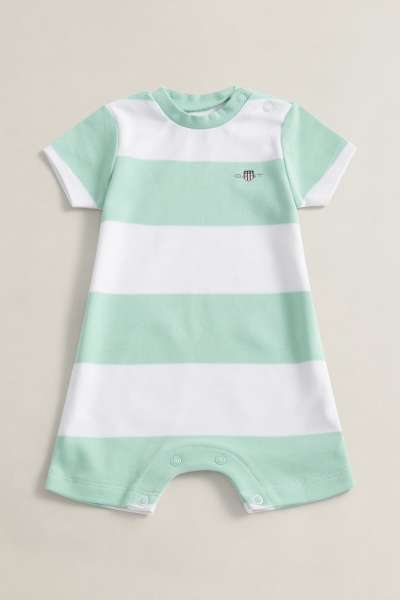 BODY GANT STRIPED SS ROMPER WASHED TURQUOISE