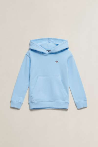 MELEGÍTŐFELSŐ GANT SHIELD HOODIE SKY BLUE