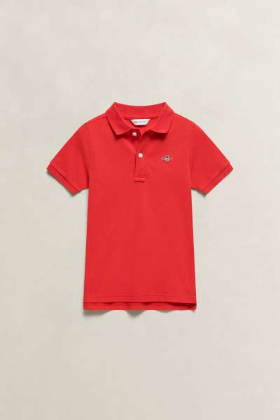PÓLÓ GANT SHIELD PIQUE SS POLO SHIRT ROSE RED