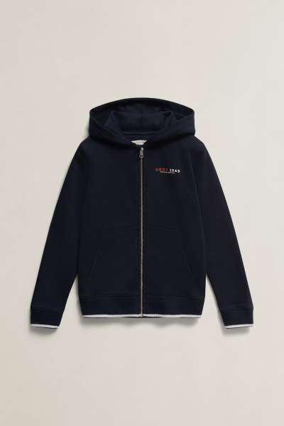 MELEGÍTŐFELSŐ GANT COLLEGIATE GRAPHIC FULL ZIP HOODIE EVENING BLUE
