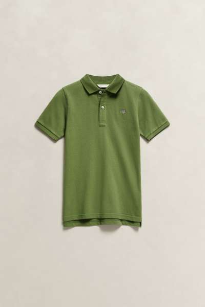 PÓLÓ GANT SHIELD PIQUE SS POLO SHIRT HERB GREEN