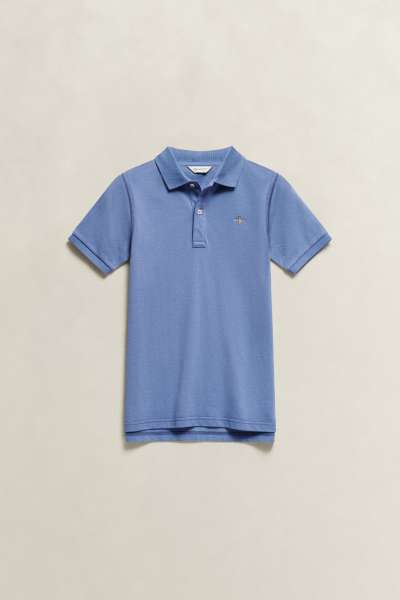 PÓLÓ GANT SHIELD PIQUE SS POLO SHIRT FADED DENIM