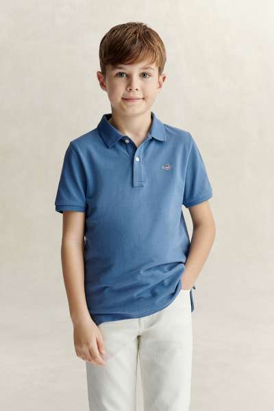 PÓLÓ GANT SHIELD PIQUE SS POLO SHIRT SALTY SEA