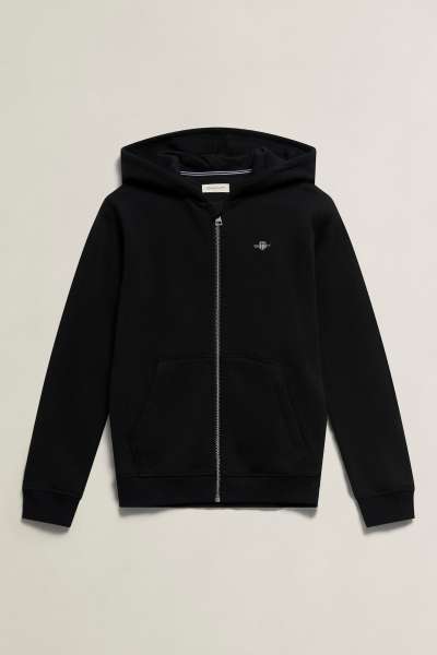 MELEGÍTŐFELSŐ GANT SHIELD FULL ZIP HOODIE BLACK