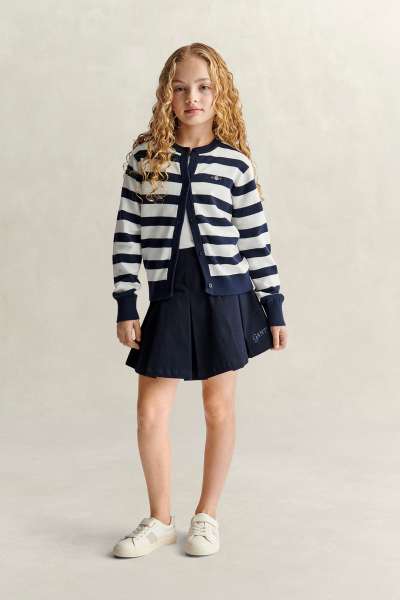 SZOKNYA GANT PLEATED SKIRT EVENING BLUE