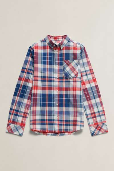ING GANT SEASONAL CHECK SHIRT FADED DENIM