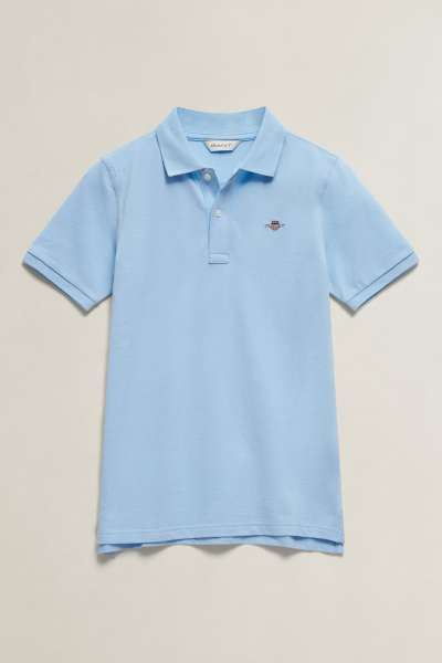 PULÓVER GANT SHIELD KNITTED SS POLO SKY BLUE