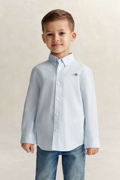 ING GANT SHIELD OXFORD STRIPE SHIRT SKY BLUE