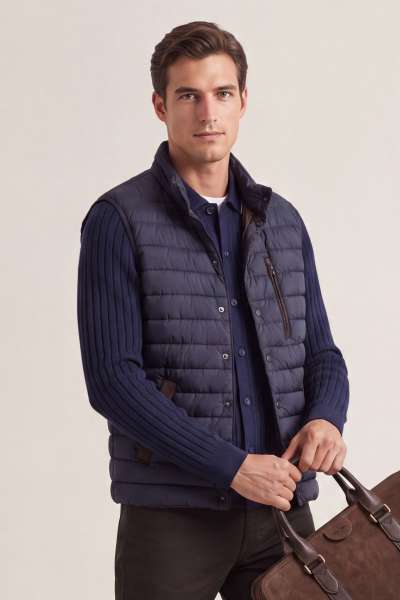 MELLÉNY GANT ULTRA LIGHT DOWN VET EVENING BLUE
