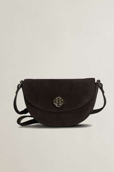 RETIKÜL GANT SUEDE SHOULDER BAG DEEP BROWN