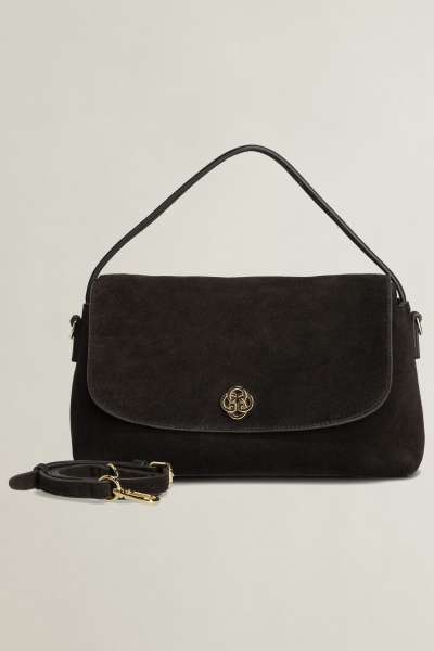 RETIKÜL GANT SUEDE SLOUCHY SHOULDER BAG DEEP BROWN