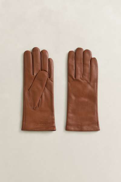 KESZTYŰ GANT CASHMERE INED EATHER GOVES COGNAC