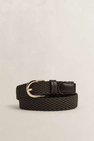 ÖV GANT BRAIDED BELT BLACK BROWN