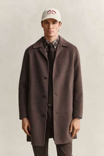 KABÁT GANT HANDSTITCHED TOP COAT SHADOW BROWN
