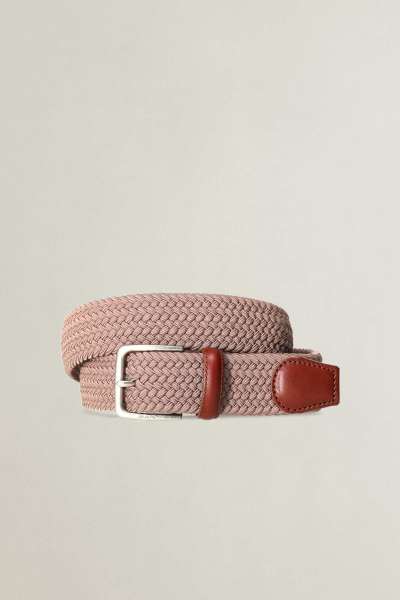 ÖV GANT ELASTIC BRAIDED BELT SOFT TAUPE