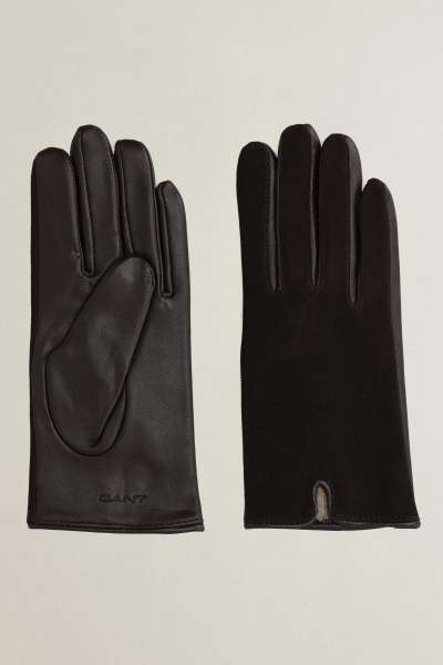 KEZTYŰ GANT LEATHER UEDE GLOVE DEEP BROWN