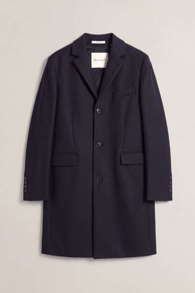 KABÁT GANT CLAIC WOOL COAT EVENING BLUE