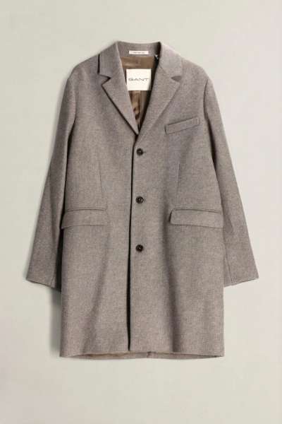 KABÁT GANT CLAIC TWO-TONE WOOL COAT MIT TAUPE