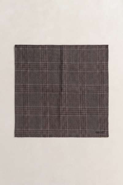 ZSEBKENDŐ GANT GLENCHECK POCKET SQUARE LIGHT TAUPE