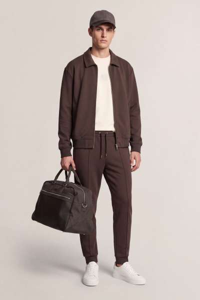 TRÉNINGNADRÁG GANT INTERLOCK WEATPANT BLACK BROWN