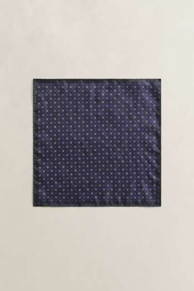 ZSEBKENDŐ GANT PRINTED POCKET SQUARE CLASSIC BLUE
