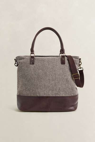 TÁSKA GANT WOOL TOTE BAG MIST TAUPE