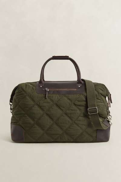 TRAVEL BAG GANT QUILTED DUFFLE BAG DARK MOSS GREEN