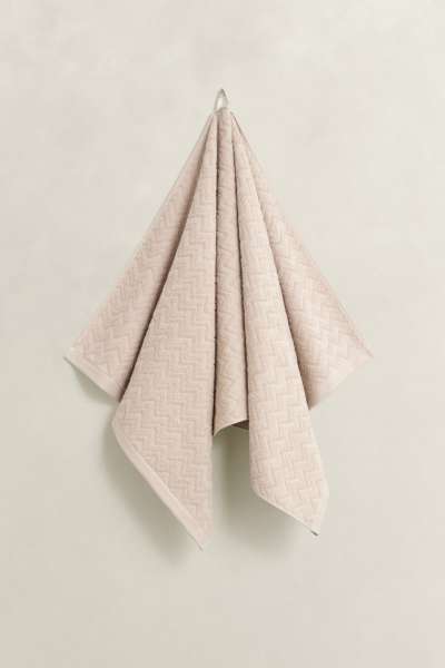 TÖRÜLKÖZŐ GANT JACQUARD HERRINGBONE TOWEL 70X140 FADED BEIGE