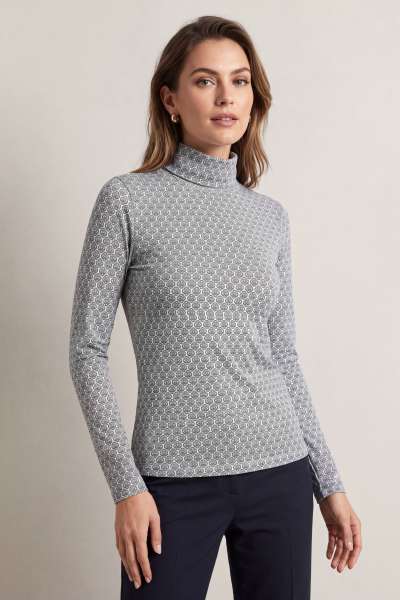 GARBÓ GANT AOP TURTLE NECK EVENING BLUE